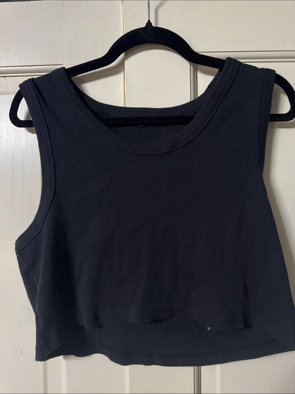 NWT- Vans Black Ribbed Cropped Tank Top